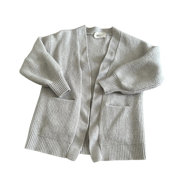 Aritzia Wilfred Free 100% Merino Wool Open Front Cropped Cardigan